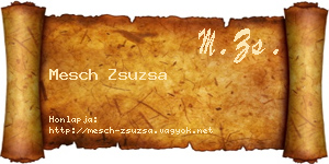 Mesch Zsuzsa névjegykártya